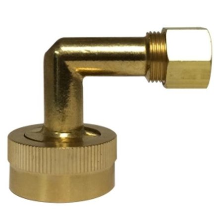 MIDLAND INDUSTRIES Midland Industries 30056 0.37 Compression x 0.75 FGH Garden Hose Dishwasher Elbow 30056